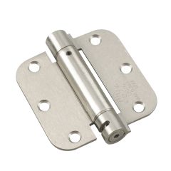 Penture ressort réglable, chrome brossé, 3 1/2"