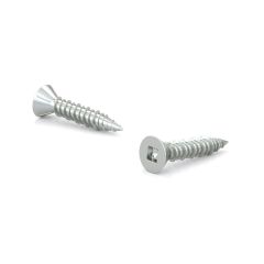 Zinc-Plated Wood Screws - Flat Head With Nibs - Zinc - 5/8" - 100/Pkg