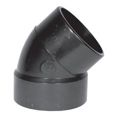Coude 45° en ABS DWV, court, 2", mâle x femelle, noir