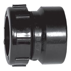 Adaptateur de siphon femelle en ABS DWV, 1 1/2", fem. x écrou plast., noir