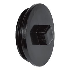 Bouchon de nettoyage en ABS DWV, 2", mâle fileté, noir