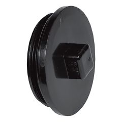 Bouchon de nettoyage ABS DWV, 4" , mâle fileté, noir