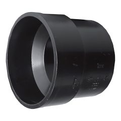 JM ABS DWV adaptateur pour fonte, F 4" x M 3", fem. x mâle, noir