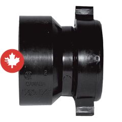 Adaptateur tuyau de cuivre à ABS DWV, 1 1/2" x 1 1/2", fem. x m. fileté , noir