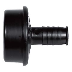 Adaptateur pour lave-vaisselle en ABS DWV, 1 1/2" x 1/2" , mâle x embout annelé, noir