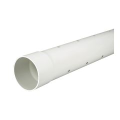 Tuyau d'égout en PVC, perforé, BNQ, 4" x 10'