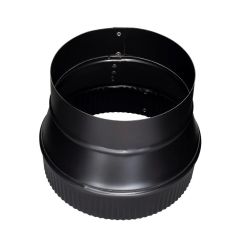 Raccord d'évasement, Grande extrémité plissé, Noir mat, Cal. 24, 6" x 7"