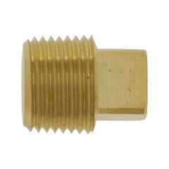 Bouchon mâle laiton tête carree 1/4 po mpt