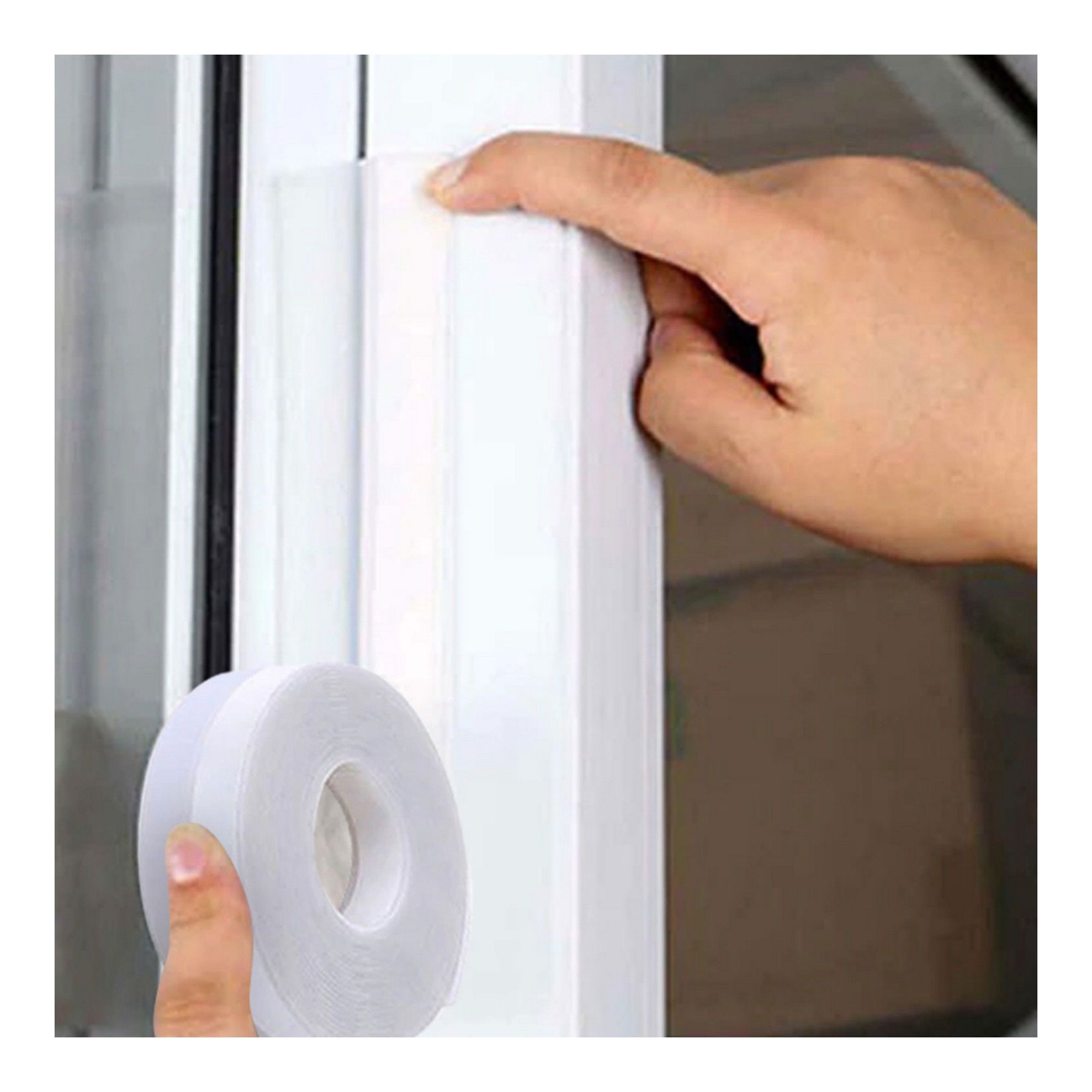 PLASTO - Joint pour portes et fenêtres bois bon état - caoutchouc blanc -  bande de 6 m x 9 mm
