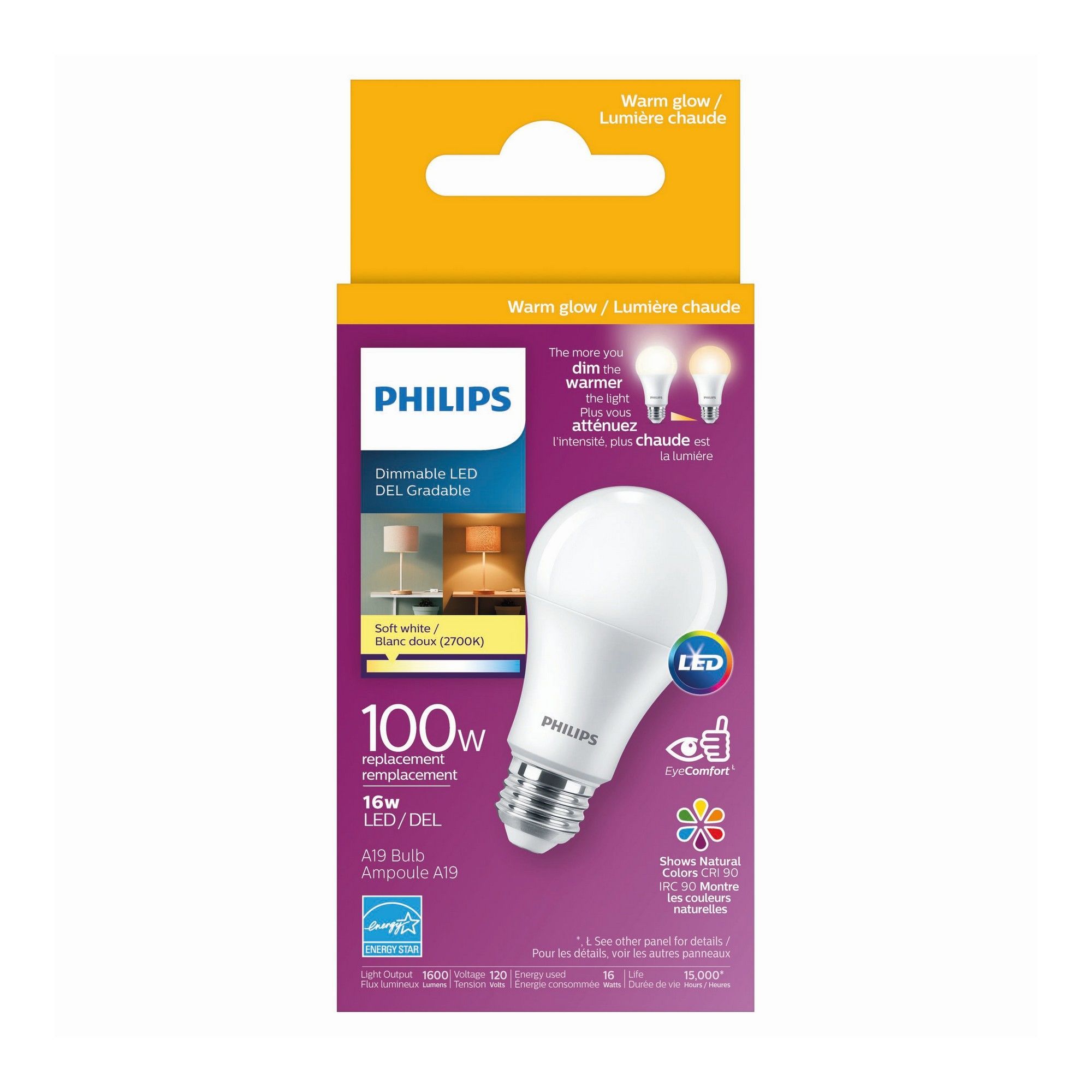 Ampoule Philips LED Warm white 2700K 100W E27