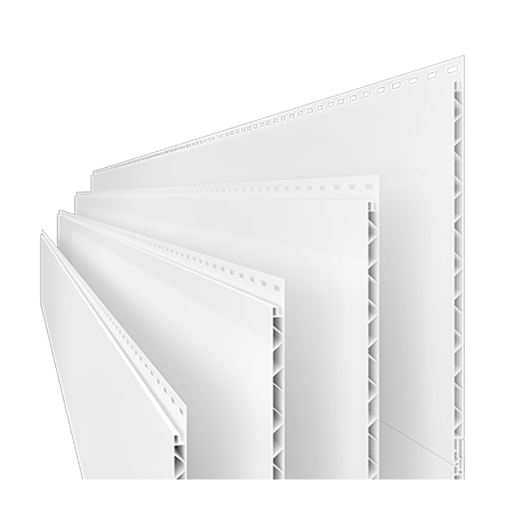 Rangement Vinyle en Panneau Contreplaqué Blanc avec Panneaux