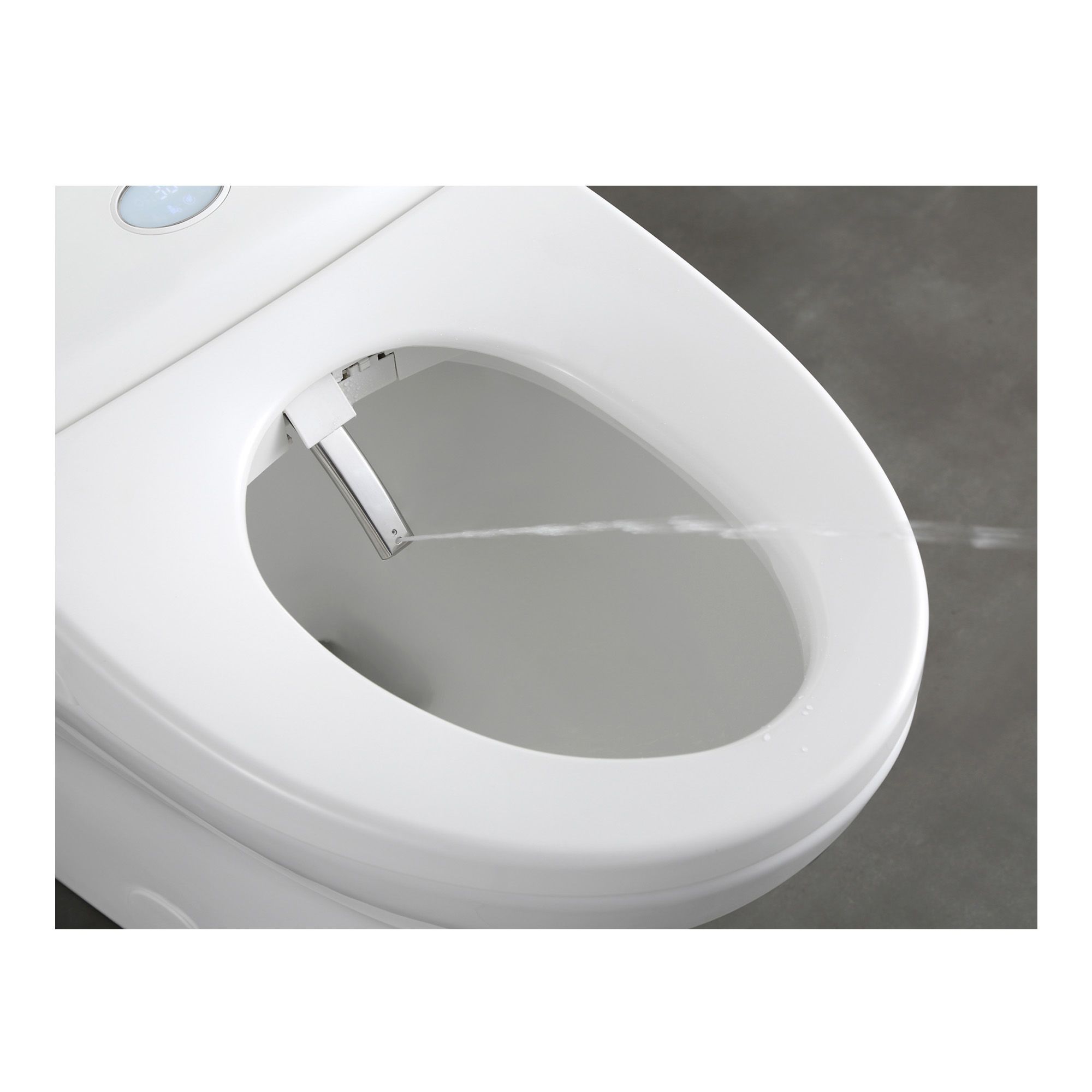 Toilette cuvette ronde Lucy, monopièce, chasse simple, 4,8 l, blanc