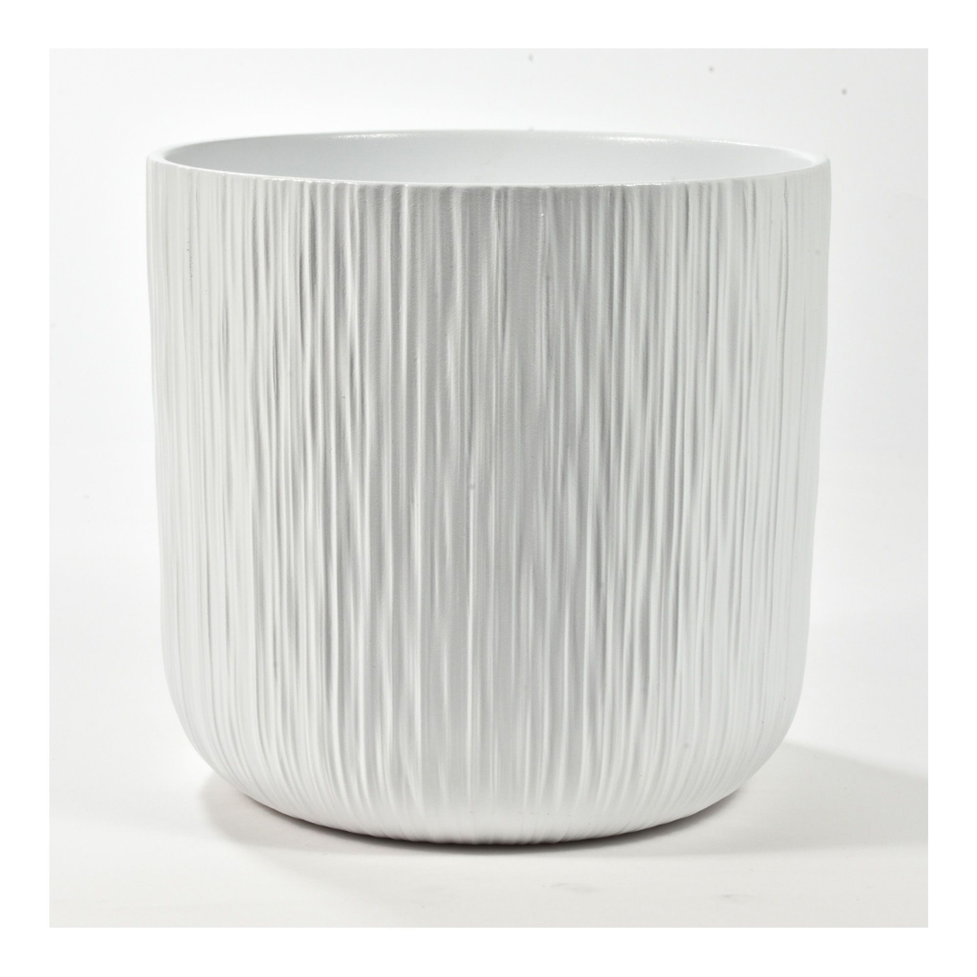 Cache-pot en céramique, blanc, 19 cm