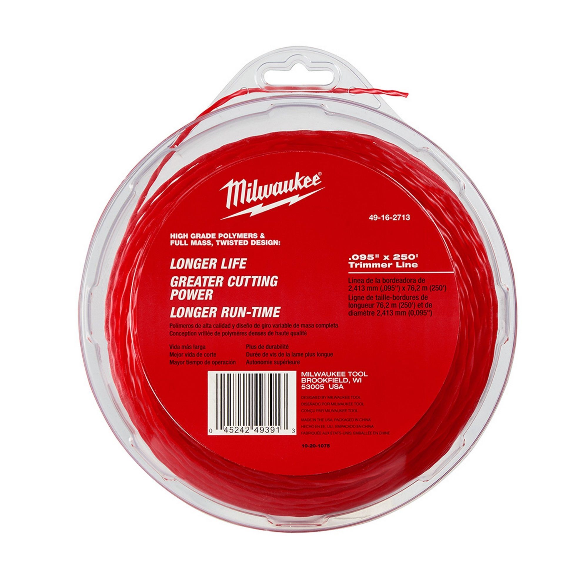 Replacement Trimmer Line - .095 x 250' from MILWAUKEE