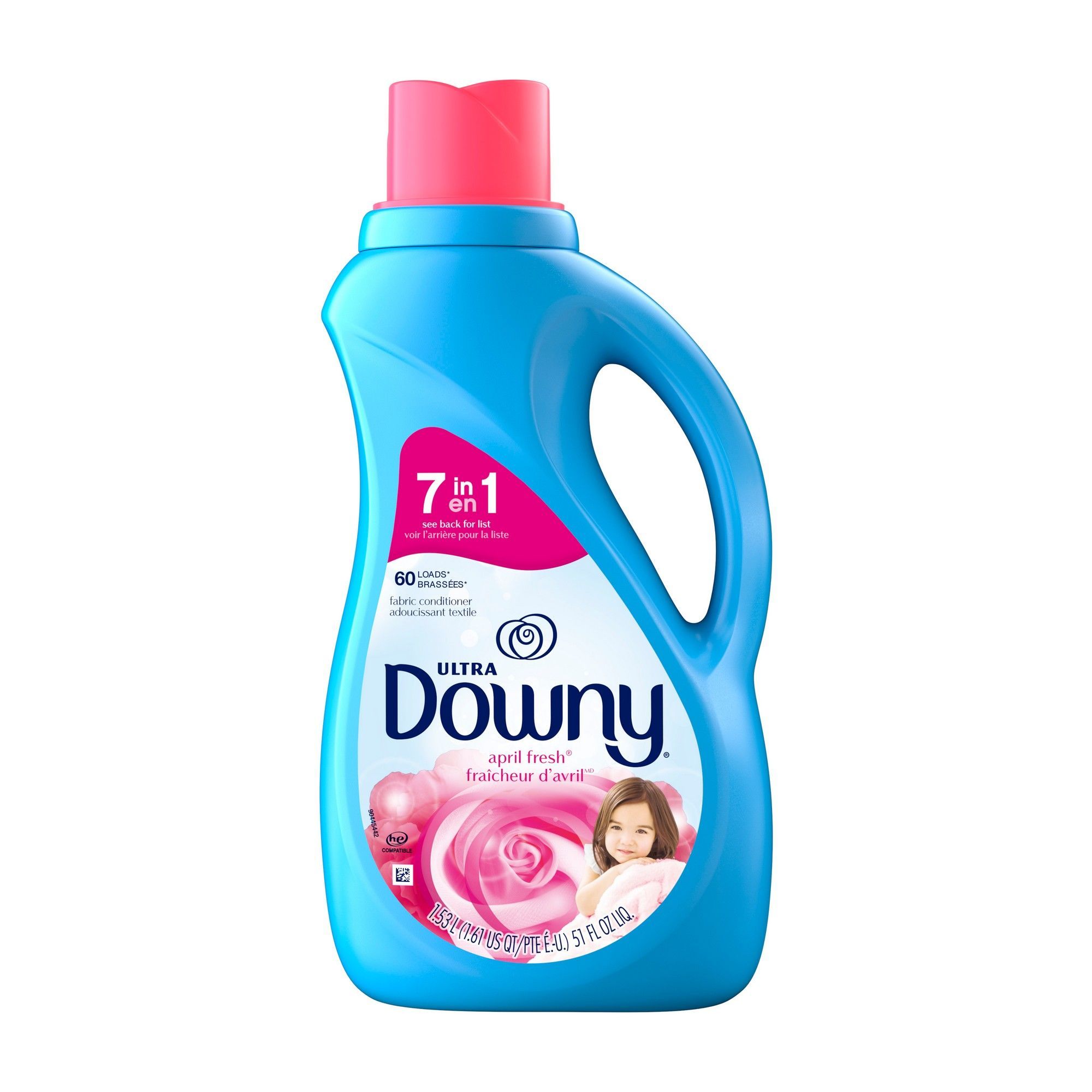 Adoucissant liquide Downy Ultra, fraîcheur d'avril, 1,53 l (60 brassées) de  DOWNY