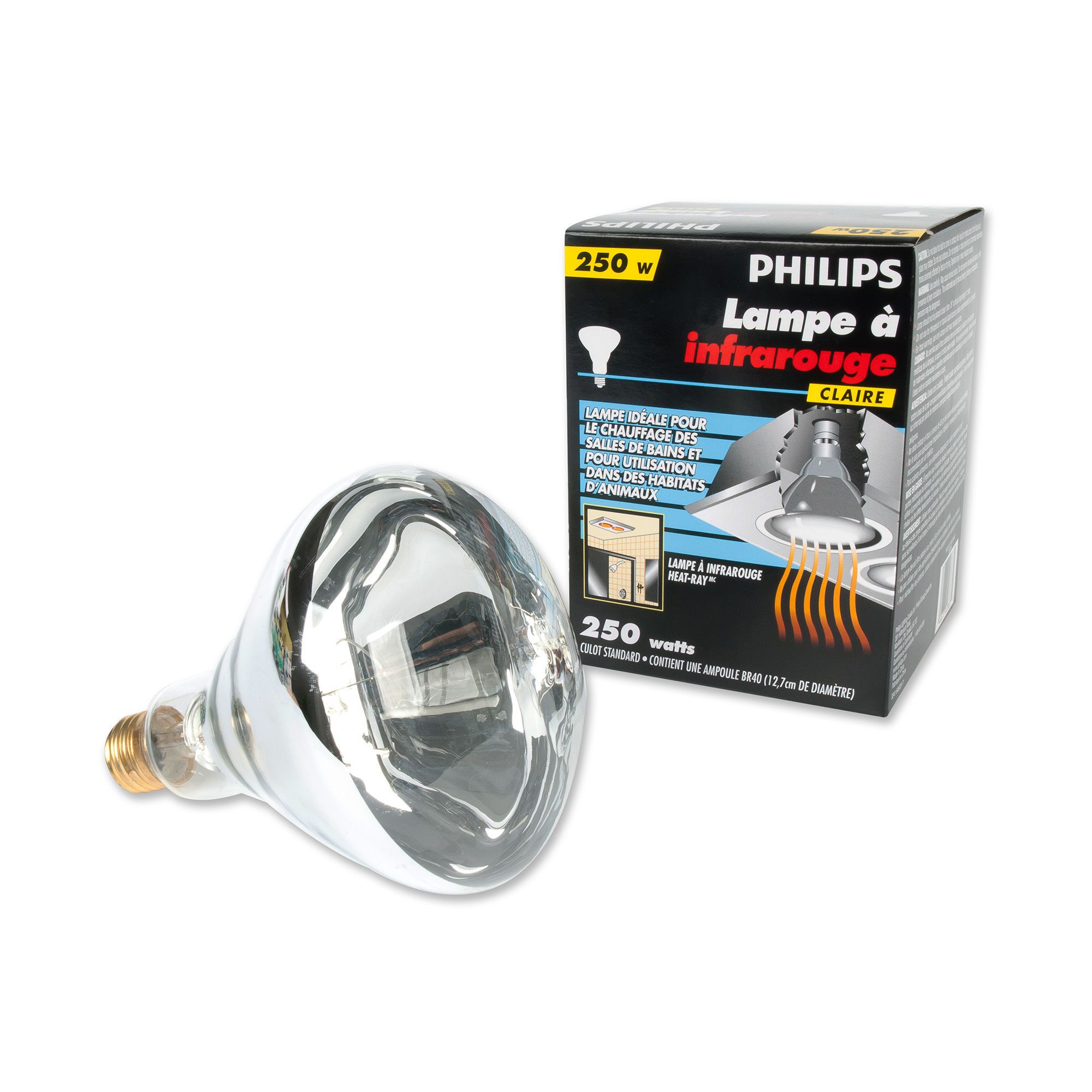 Lampe infrarouge 100W blanche à baïonnette - Lampes chauffantes