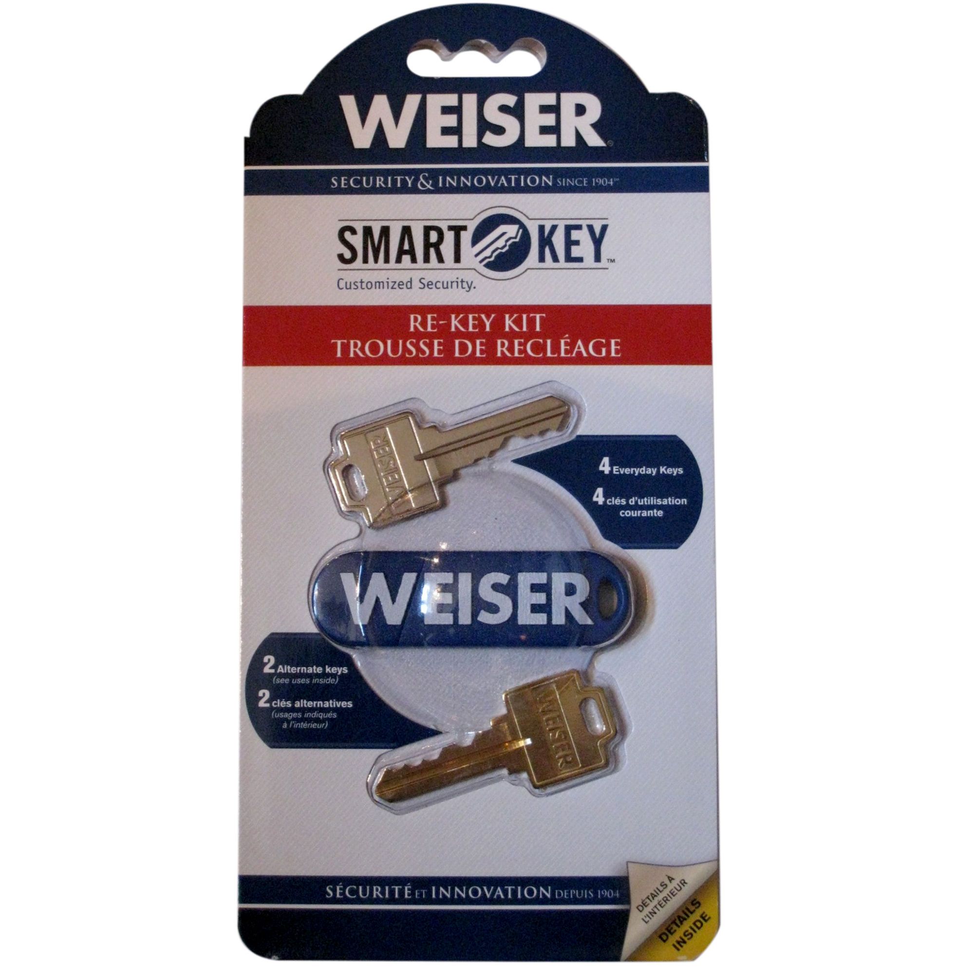 Cadenas long Smartkey en acier, Weiser, 1-paquet 9GPL0260-002