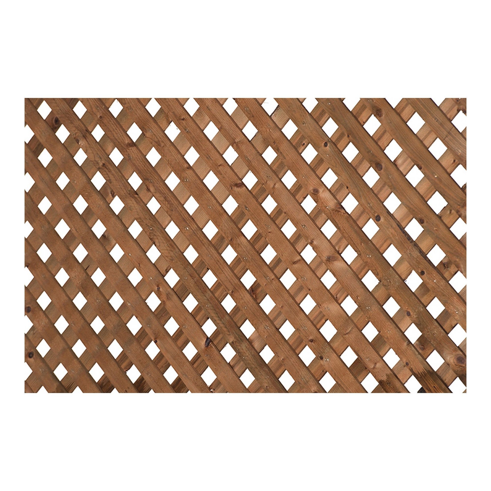 Treillis d'intimité robuste en bois traité brun, 4' x 8