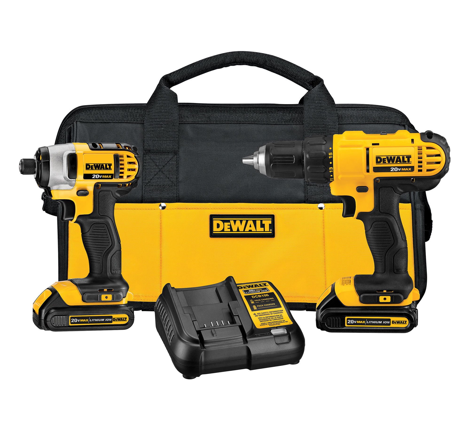 Compact Drill/Driver and Impact Driver Kit Cordless 20 V from DEWALT  BMR
