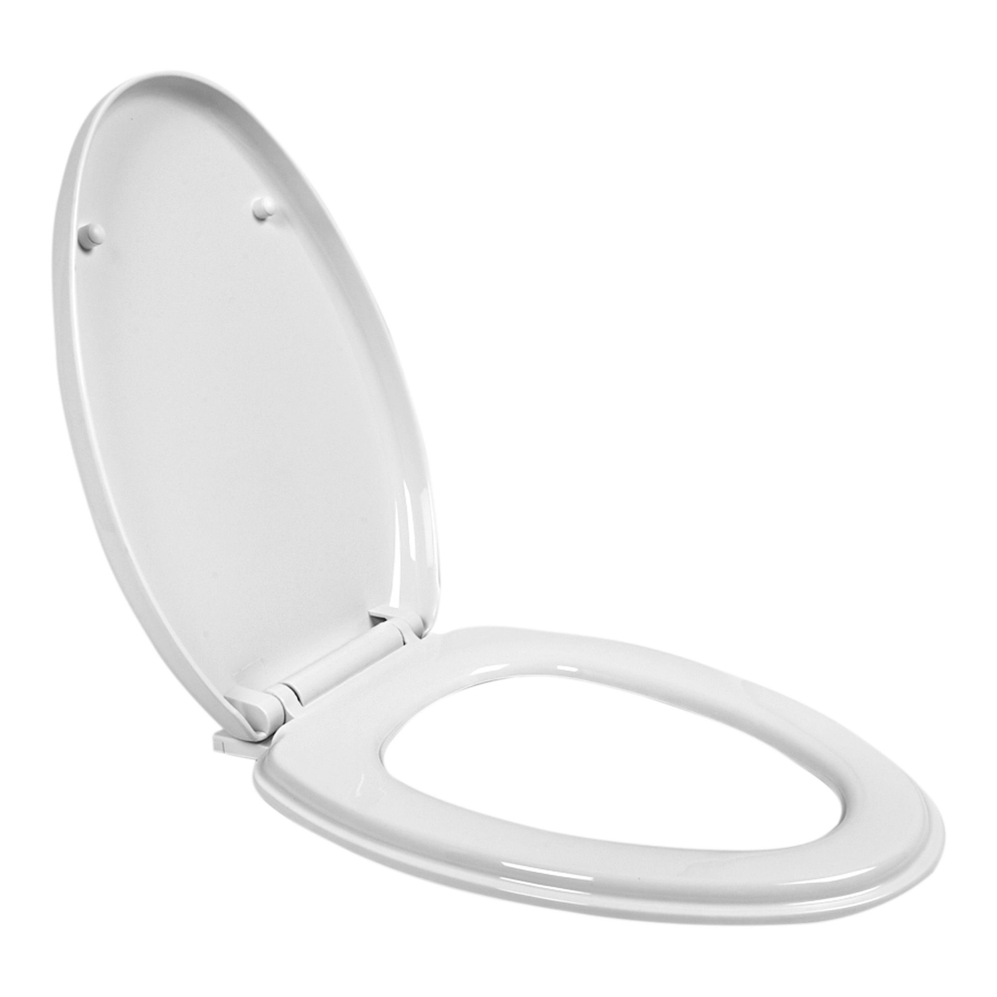 Siège de toilette allongé en plastique, à fermeture lente, blanc, 14,56 x  18,5 de RUNFINE INTERNATIONAL