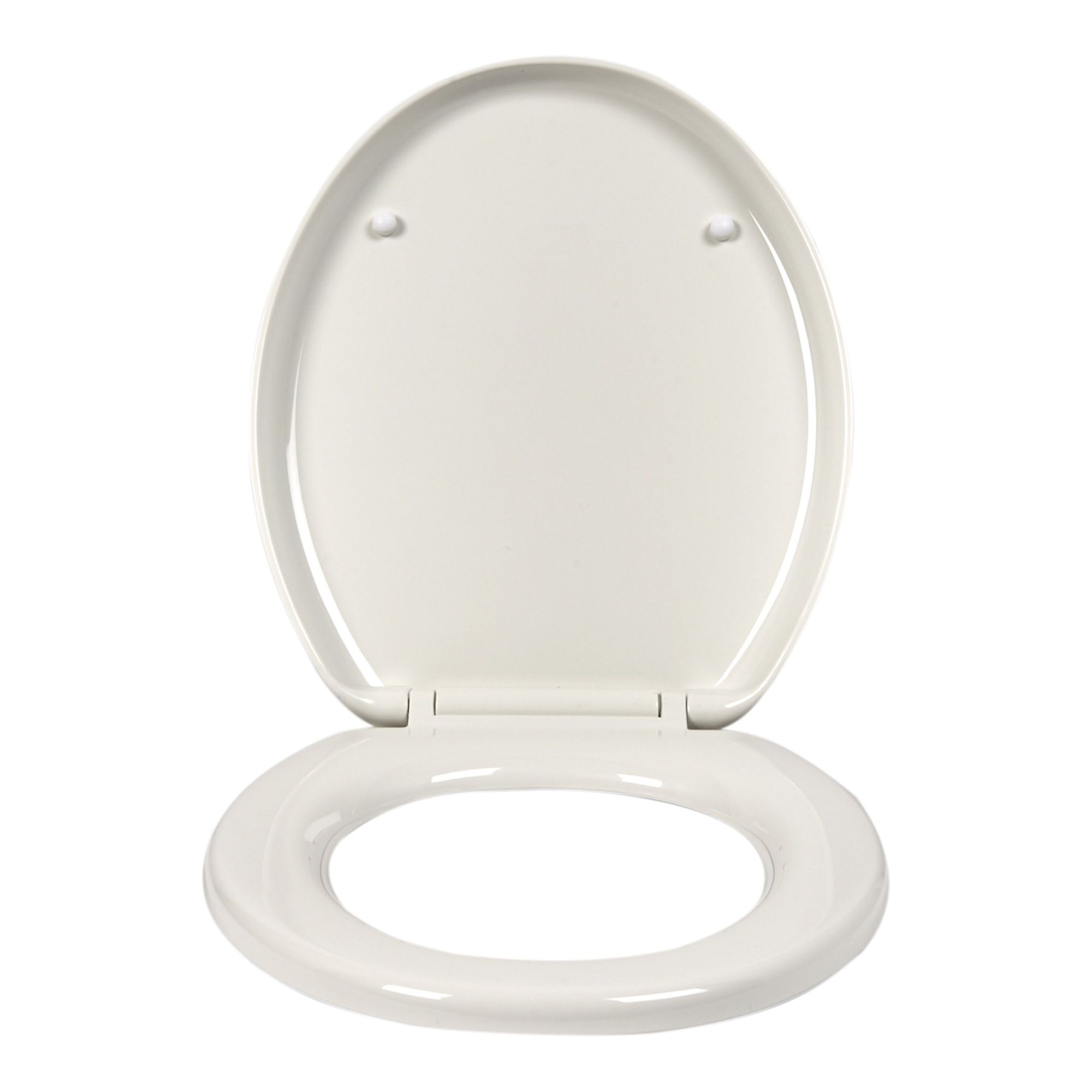 Siège de toilette rond en plastique à fermeture lente, blanc, 14,56 x  17,71 de RUNFINE INTERNATIONAL