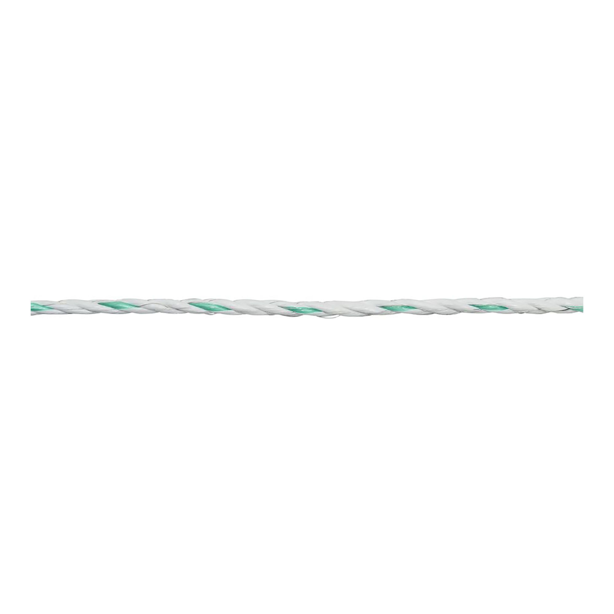 Premium Line Electribal Fence Rope - White/green - 400 kg - 200 m
