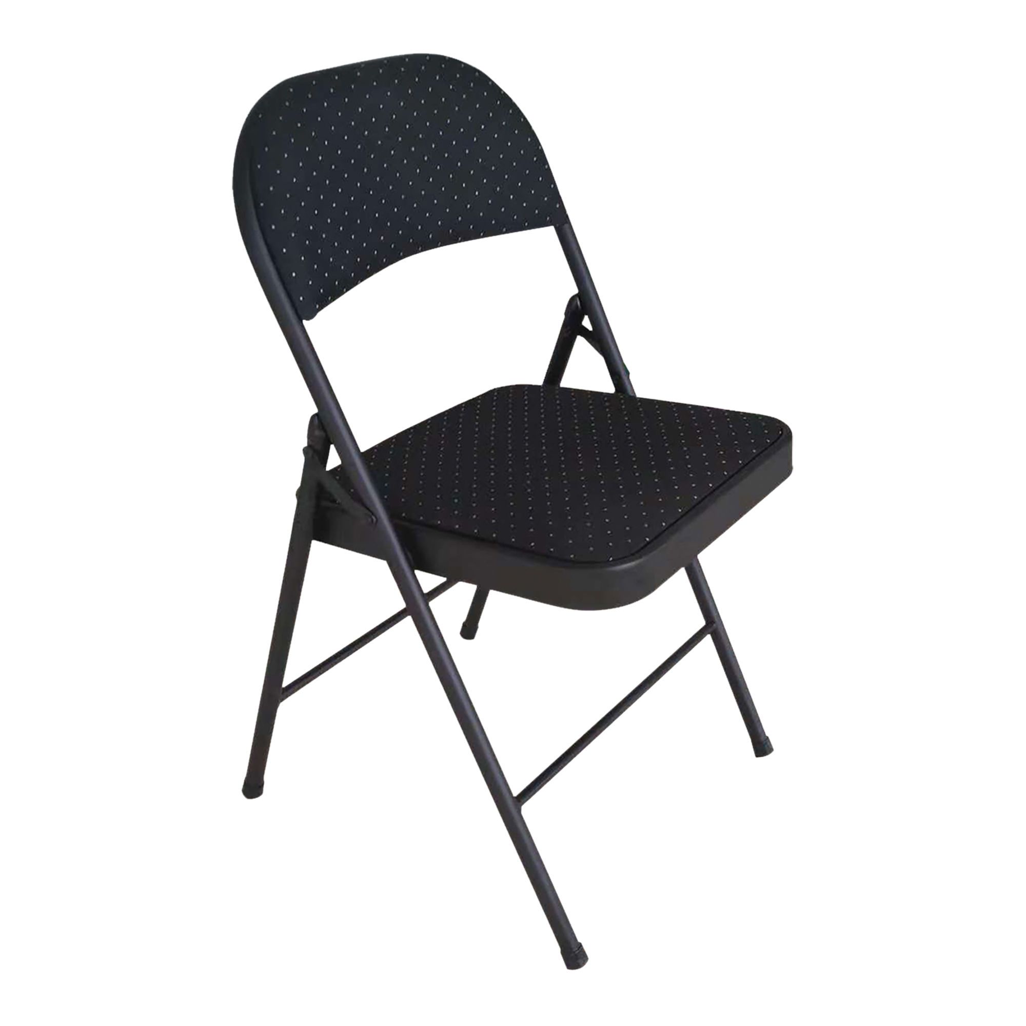 Chaise de cuisine en tissu noir et aux pattes noires