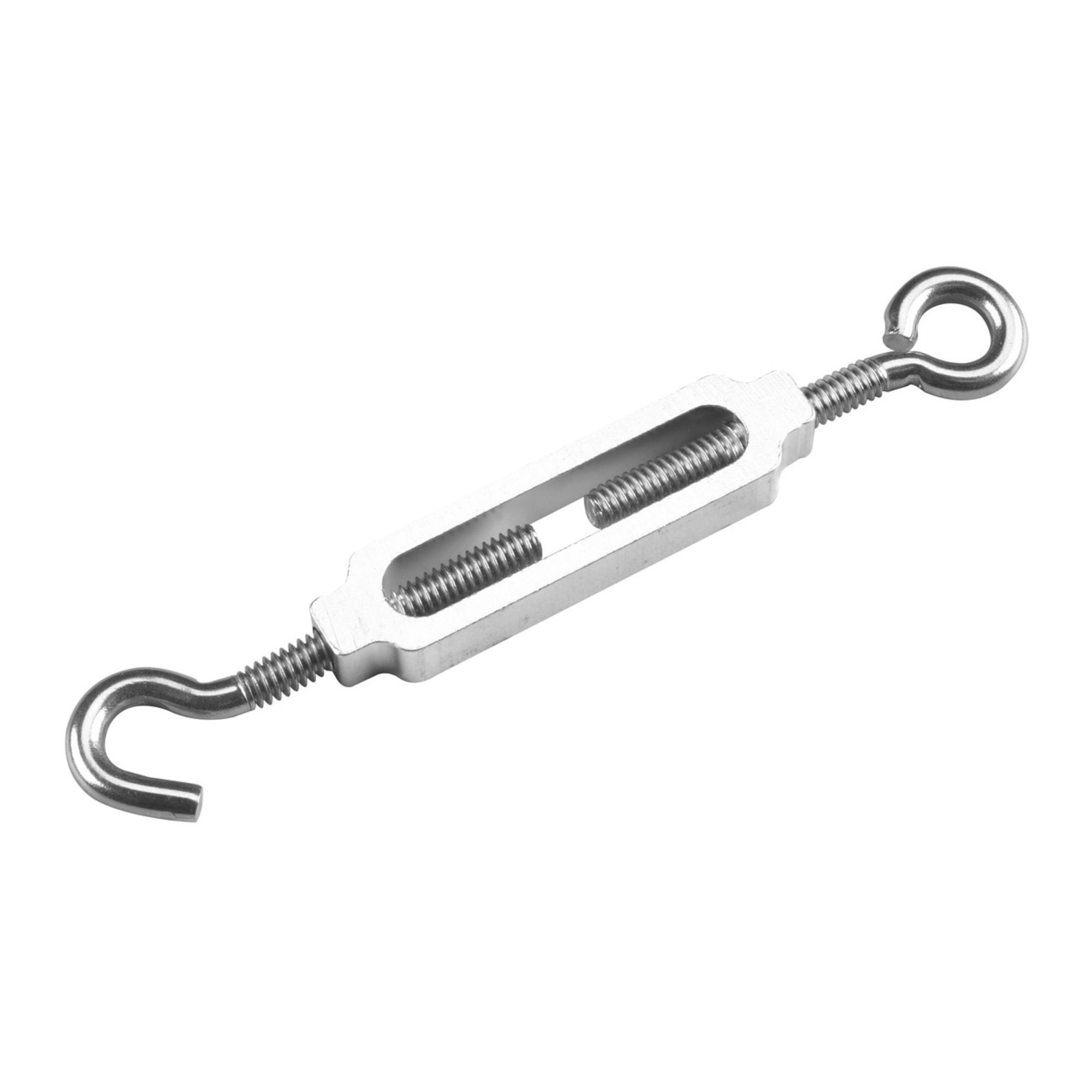 Hook by eye turnbuckle - Stainless Steel - 1/4 x 7 5/8 from