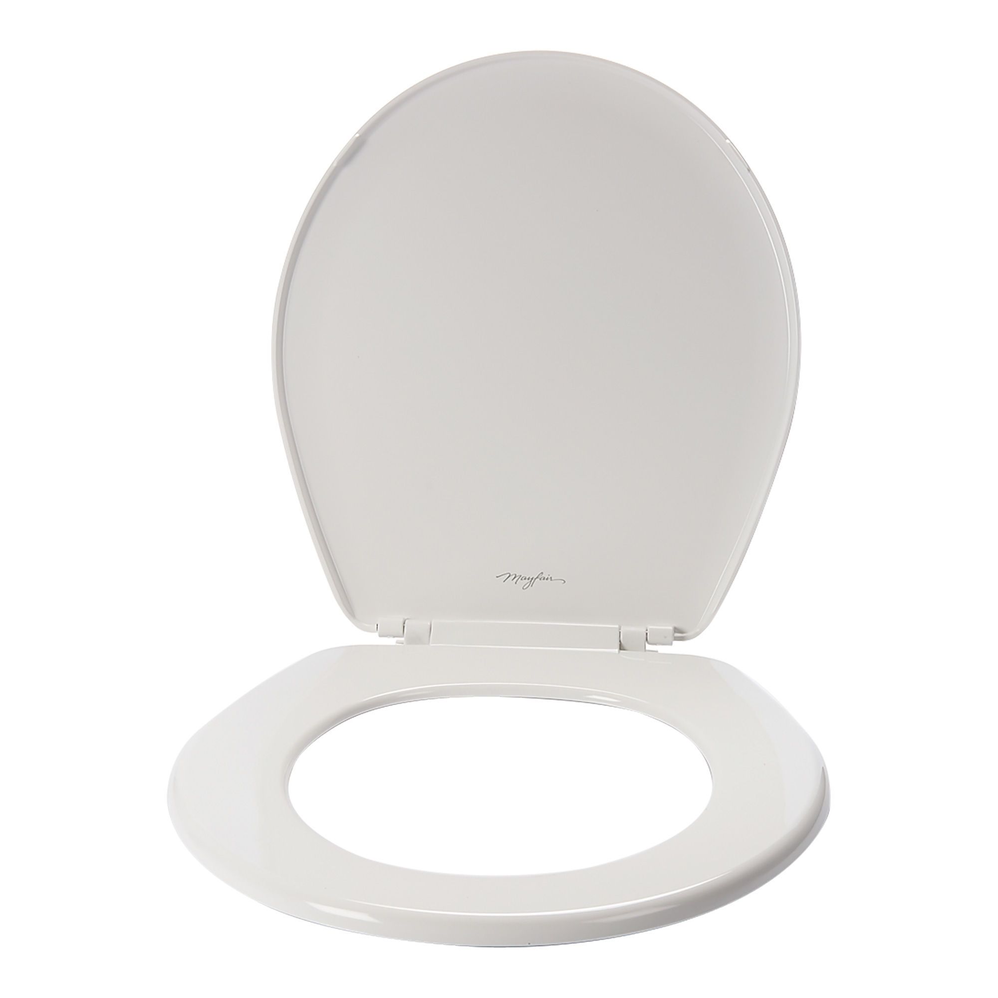 Siège de toilette rond en plastique Econo, blanc, 14.31 x 15.13