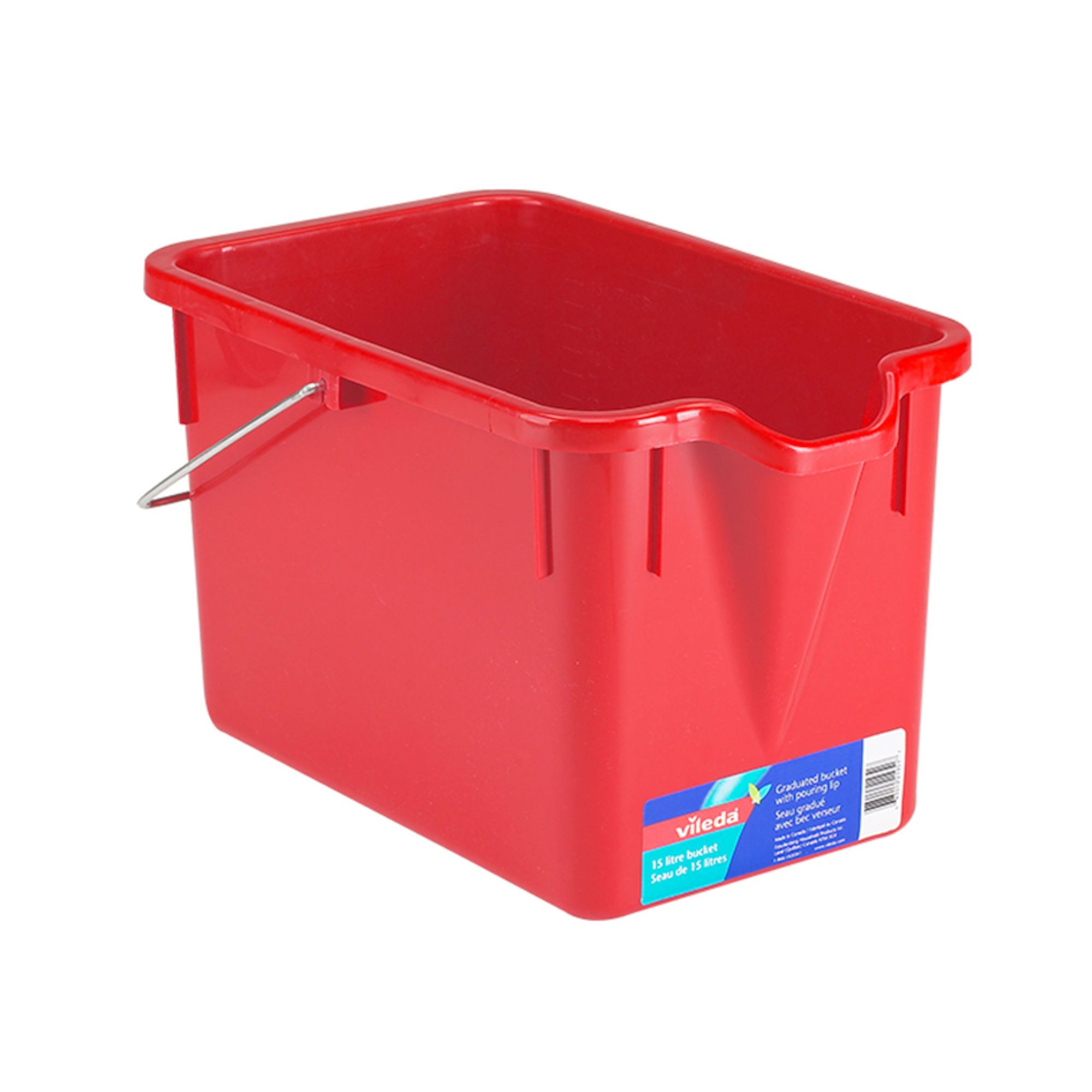 Industrial bucket on wheels with wringer - 25L