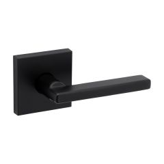 Halifax Square Rose Passage Levers - Matte Black