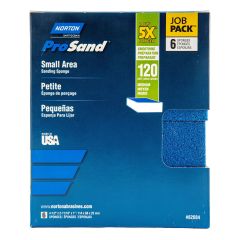 Norton ProSand Small Area Sanding Sponge - 4 1/2" x 2 11/16" x 1" - Gr. 120 - 6/pck