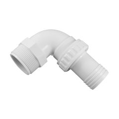 Coude 90° de piscine à connexion rapide, mâle, fileté, coché, 1 1/2"