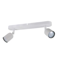 Rail d'éclairage directionnel à 2 lumières Sullivan, blanc, 13 7/9" x 5 1/8"