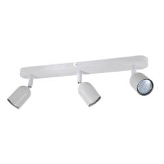 Rail d'éclairage directionnel à 3 lumières Sullivan, blanc, 17 5/7" x 5 1/8"