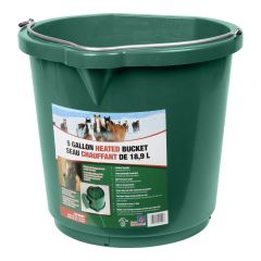 Seau plat chauffant bleu, 6 gal
