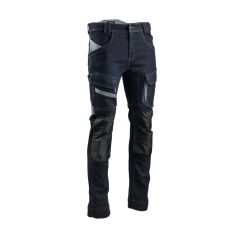 Trousers - Seattle - in Stretch denim w/multi-pckets - Size 50 - Navy