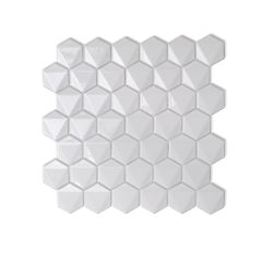 Tuile de céramique, mur, Fulton, neige, 12,9 " x 13"