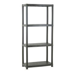Primo Storage Unit - 4 Shelf - 24" x 51" x 12" - Black