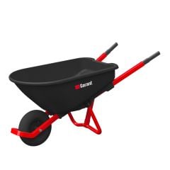 Brouette, polyéthylène, rangement facile, noir-rouge, 4’CU