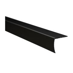 Nez de marche, aluminium, tombant 1 1/8" x 36", noir mat