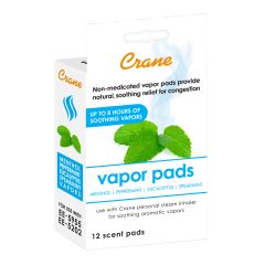 Tampons vapeur universel, menthol et eucalyptus, paquet de 12 unités