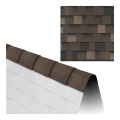 Hip & Ridge 12, Shingle Cap, Brown Stone