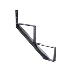 Limon de marche, 2 marches, 22 1/2", noir