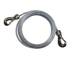 Cable tie-out for dog with snap