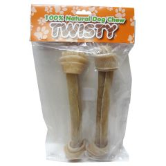 Os de cuir brut, naturel, 9,5", 2/pqt
