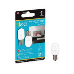 Ampoule pour veilleuse DEL, C7, blanc froid, givré, 1 W, 2/pqt