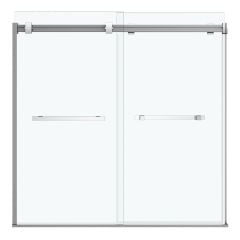 Sliding Tub Door - Duel - 56"-59" x 55 1/2" - Glass - Chrome