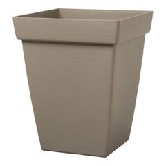 Pot carré en bambou, 9" x 9" x 11,31", Portobello