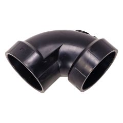 ABS DWV 90° Elbow - 2" - Hub - Black